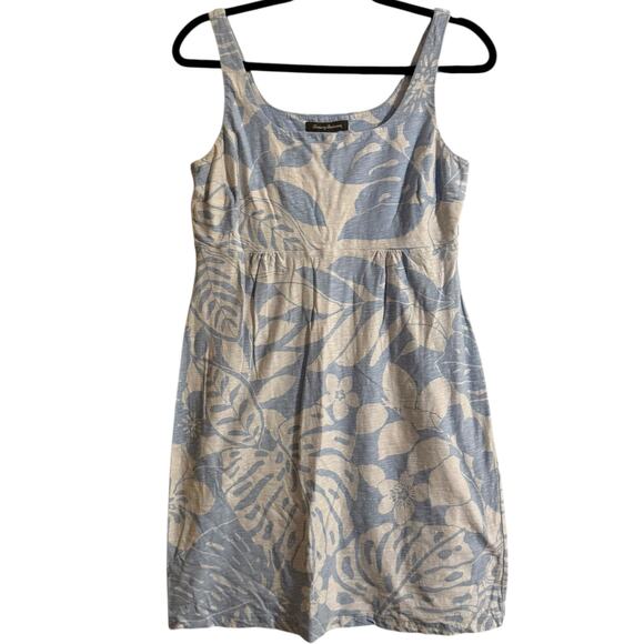 Tommy Bahama Blue and White Tropical Beach Island Vacation Tank Dress Size Small - Picture 1 of 4
